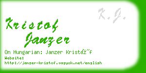 kristof janzer business card